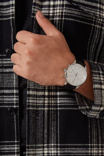 NeroUno Cufflinks, Fortuna Chronograph Watch & Parola Ballpoint Pen Set