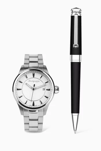 Fortuna Watch & Parola Ballpoint Pen Set