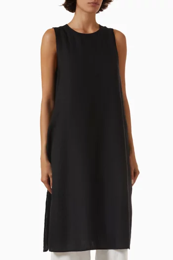 Handkerchief Slit Tunic in Organic Linen