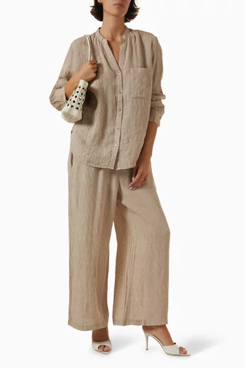 Wide-Leg Pants in Organic Linen