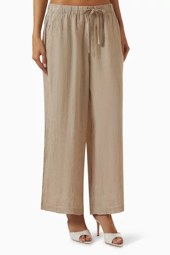 Wide-Leg Pants in Organic Linen