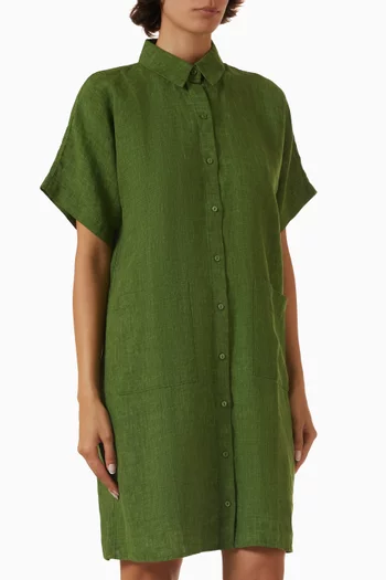 Button-up Shirtdress in Organic Linen