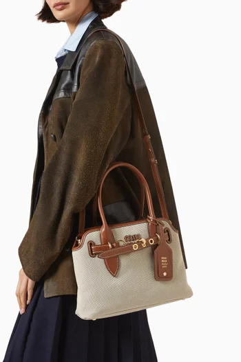 Aventure Shoulder Bag in Canvas & Leather