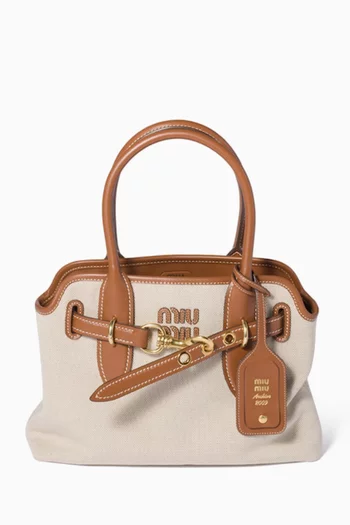 Aventure Shoulder Bag in Canvas & Leather