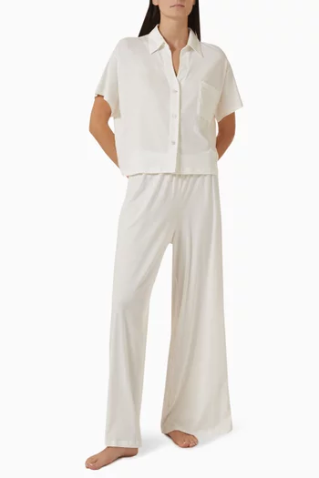 Short Sleeve & Pant PJ Set in Organic Pima Cotton