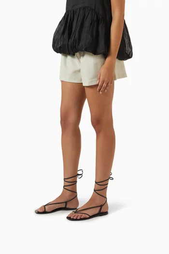 Nolan Sandal Flats in Leather