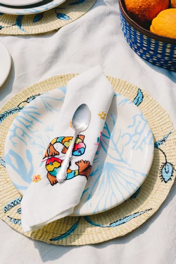 Hojas Round Placemat in Toquilla Straw