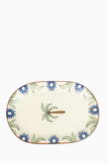 Palmas Mamey Oval Platter in Ceramic