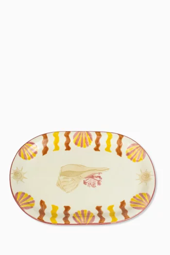 Caracoles Fresa Mt Oval Platter in Ceramic