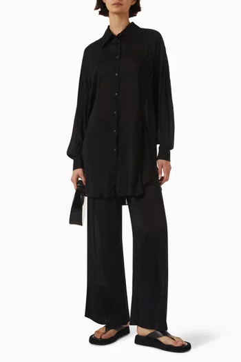 Oversized Cremona Shirt in Rayon Voile