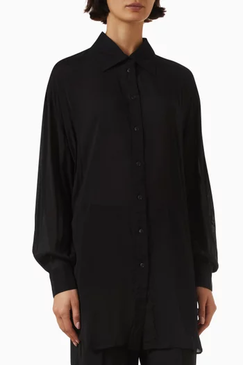 Oversized Cremona Shirt in Rayon Voile