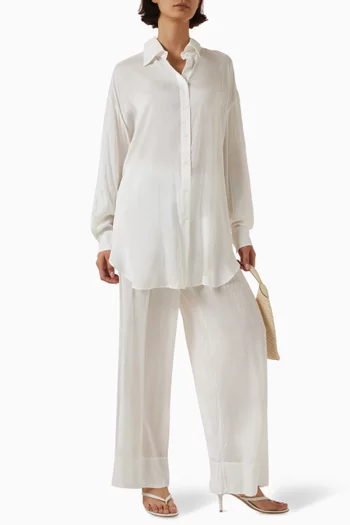 Oversized Cremona Shirt in Rayon Voile