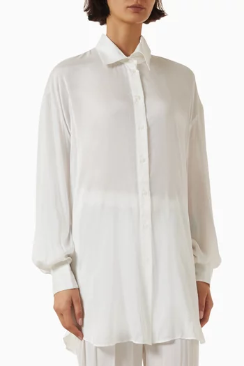 Oversized Cremona Shirt in Rayon Voile