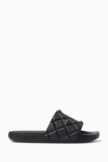 Quilted Slides in Rubber