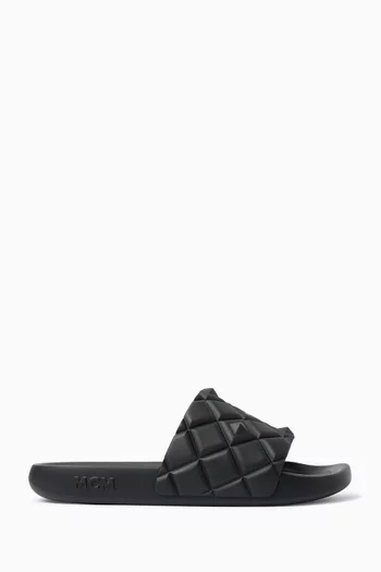Quilted Slides in Rubber