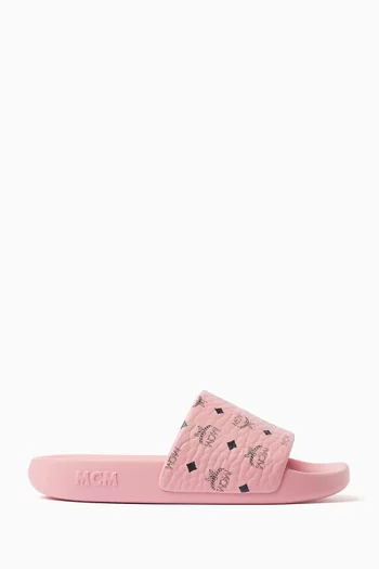 Monogram Slides in Rubber