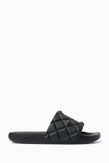 Quilted Slides in Rubber