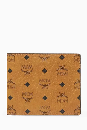 Small Bifold Wallet in Visetos Canvas