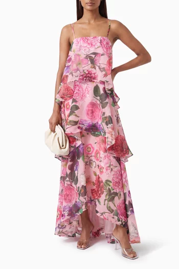 Armani Tiered Dress in Satin