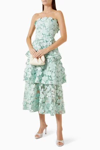 Roseate Tiered Dress in Lace