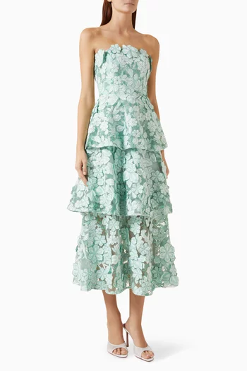 Roseate Tiered Dress in Lace