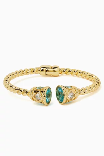 Rivella Cuff Bracelet in Gold-plated Brass