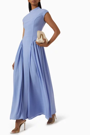 Olenna High Neck Gown in Crepe
