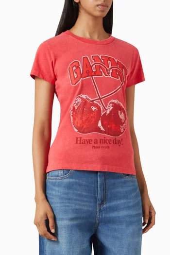 Graphic-print T-shirt in Cotton