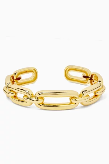 Veloria Chain Link Cuff in Gold-plated Brass
