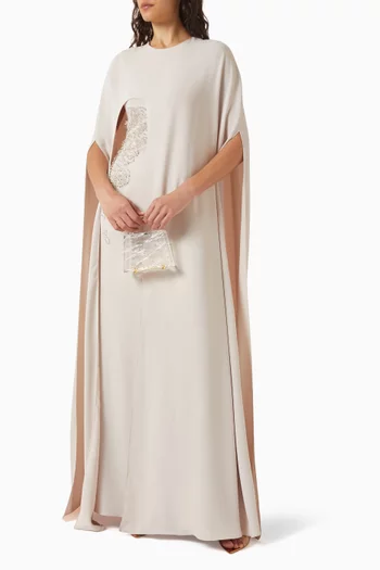 Estelle Cape Dress in Crepe