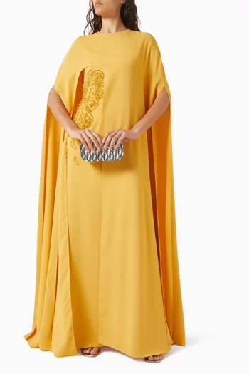 Estelle Cape Dress in Crepe