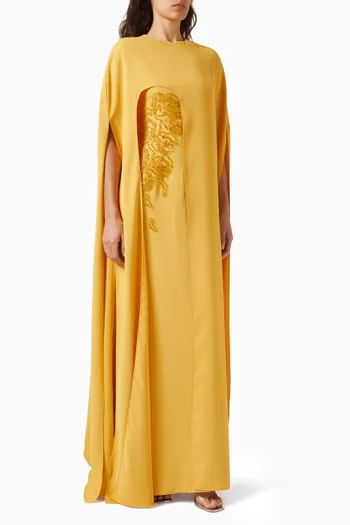 Estelle Cape Dress in Crepe