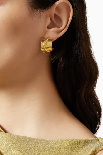 Whisper of the Wind Stud Earrings in Gold-plated Metal