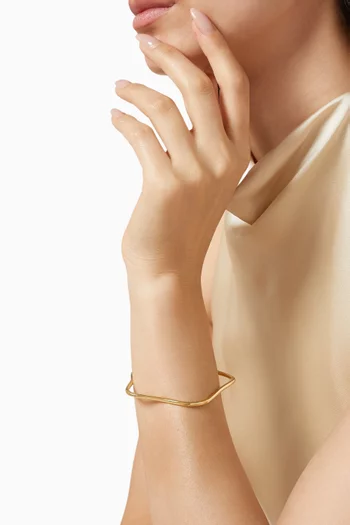 Thin Bangle in Gold-plated Metal