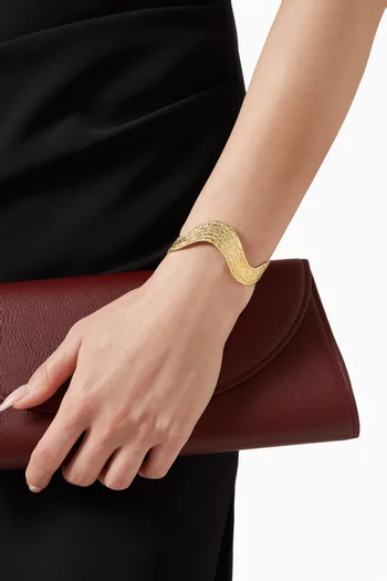 Dionysus Adjustable Cuff in Gold-plated Metal