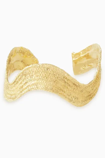 Dionysus Adjustable Cuff in Gold-plated Metal