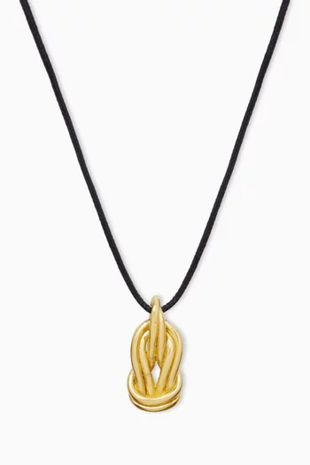 Hercules Knot Pendant Necklace Gold-plated Bronze