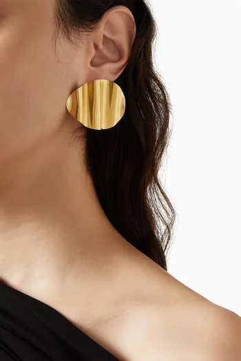 L'Onda Stud Earrings in Gold-plated Metal