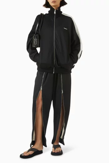 Sarouel Zip Track Pants in Cotton-blend
