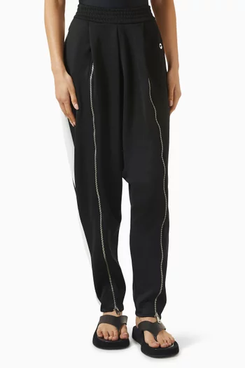 Sarouel Zip Track Pants in Cotton-blend