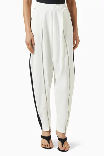 Sarouel Zip Track Pants in Cotton-blend