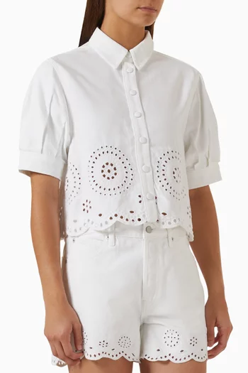 The Eyelet Billow-sleeve Shirt