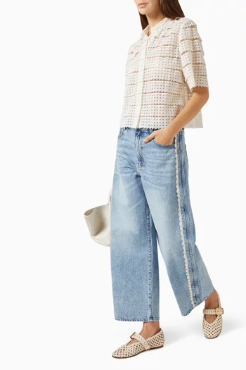 The Crochet Bow Crop Jeans