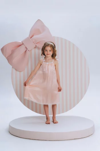 Bow Straps Sleeveless Nightgown