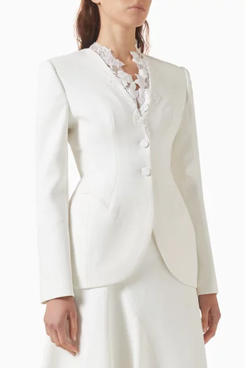 Lace-trim Blazer