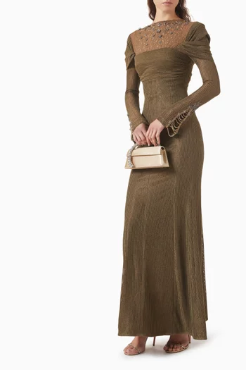 Draped Gown in Lace