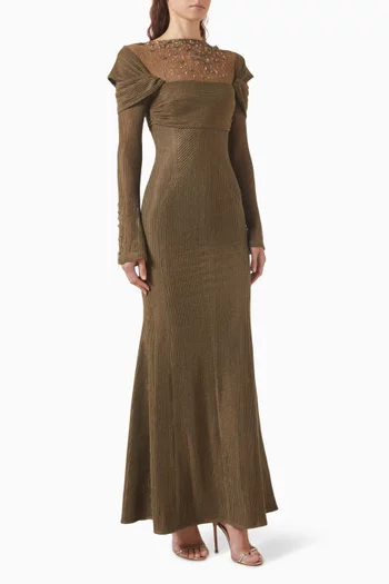 Draped Gown in Lace