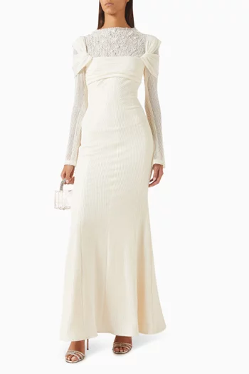 Draped Gown in Lace