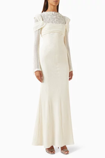 Draped Gown in Lace