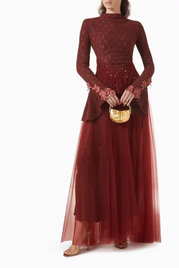 High-neck Gown